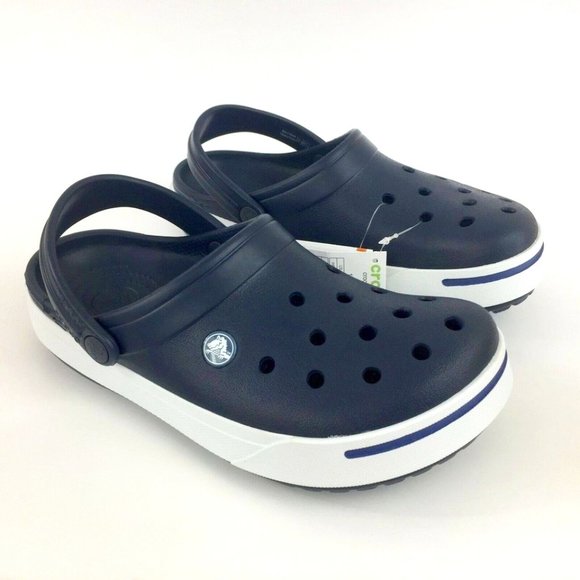 CROCS Shoes - Crocs Crocband II Womens Clog Navy Blue White Size